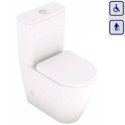 WC kompakt dla seniorów oraz osób niepełnosprawnych z odpływem poziomym 00281H