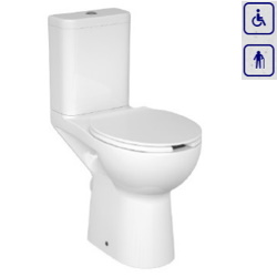 WC kompakt dla seniorów oraz osób niepełnosprawnych z odpływem poziomym 0221