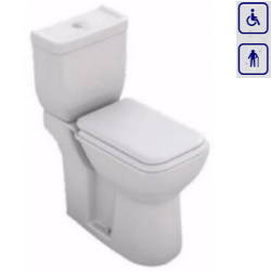 WC kompakt dla seniorów oraz osób niepełnosprawnych z odpływem pionowym 00154V
