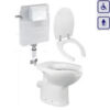 Zestaw WC bidet, deska, spłuczka dla seniorów oraz osób niepełnosprawnych z odpływem poziomym ZES03