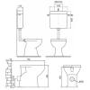 Zestaw WC bidet, deska, spłuczka dla seniorów oraz osób niepełnosprawnych z odpływem poziomym ZES05 - obrazek 2