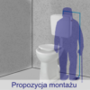 Zestaw WC bidet, deska, spłuczka dla seniorów oraz osób niepełnosprawnych z odpływem pionowym ZES06 - obrazek 4