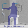 Zestaw WC bidet, deska, spłuczka dla seniorów oraz osób niepełnosprawnych z odpływem poziomym ZES03 - obrazek 3