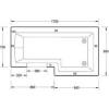Wanna z drzwiami i parawanem uniwersalna 1700x700mm GROVE - obrazek 2