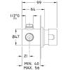 Bateria czasowa natryskowa podtynkowa z mieszaczem oraz systemem ANTY-LEGIONELLA DC52LG - obrazek 2