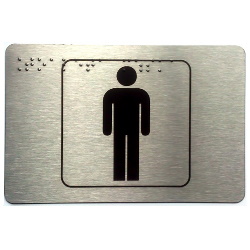 Piktogram toaleta męska z nadrukiem Braille’a PB04