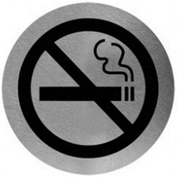 Piktogram zakaz palenia ze stali nierdzewnej PS09CS