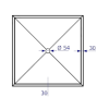 Brodzik ze stali nierdzewnej 1000x1000 AKCW17-0713 - obrazek 4