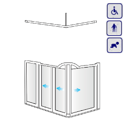 Kabiny prysznicowe dla osób starszych, niepełnosprawnych, dzieci AKCV5