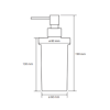 Szklany dozownik do mydła 230ml AKC104109014 - obrazek 2