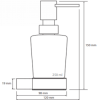 Szklany dozownik do mydła 250ml AKC1350110010 - obrazek 3