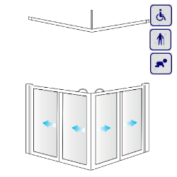 Kabiny prysznicowe dla osób starszych, niepełnosprawnych, dzieci AKCS4