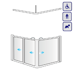 Kabiny prysznicowe dla osób starszych, niepełnosprawnych, dzieci AKCS6