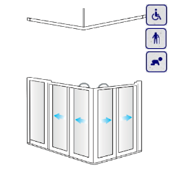 Kabiny prysznicowe dla osób starszych, niepełnosprawnych, dzieci AKCS7