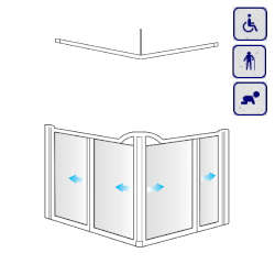 Kabiny prysznicowe dla osób starszych, niepełnosprawnych, dzieci AKCV4