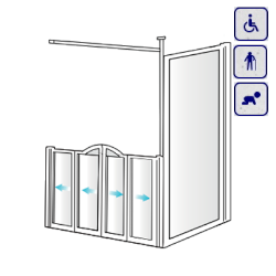 Kabiny prysznicowe dla osób starszych, niepełnosprawnych, dzieci AKCV18