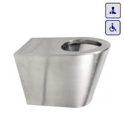 Stojąca toaleta o podwyższonym stopniu wandalizmu dla osób niepełnosprawnych AKC650769