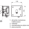 Naścienna bateria umywalkowa bez mieszacza o podwyższonym stopniu wandalizmu AKC44P - obrazek 2