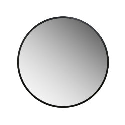 Lustro komercyjne okrągłe w ramie ze stali nierdzewnej czarne AKCTO5678