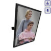 Lustro uchylne w ramie ze stali nierdzewnej czarne 800x600 AKC800600C