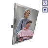 Lustro uchylne w ramie ze stali nierdzewnej mat 700x500 AKC700500M