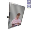 Lustro uchylne w ramie ze stali nierdzewnej połysk 600x600 AKC600600