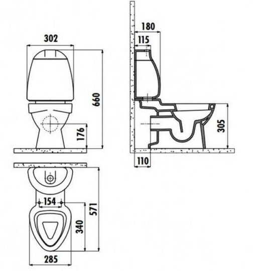 Wc kompakt dla dzieci CK311 - obrazek 4