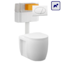 Miska stojąca dla dzieci JUNIOR ze spłuczką podtynkową – 186510 + spłuczka+przycisk