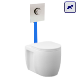 Miska stojąca dla dzieci JUNIOR ze spłuczką podtynkową –  186510 + FL09